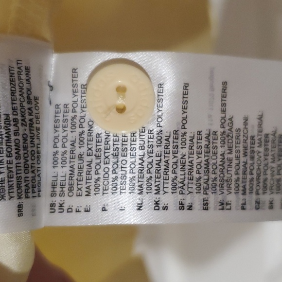 NWT Adidas Satin Yellow Oversized Button Down Shirt Womens Size M - Picture 11 of 11